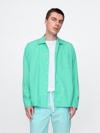 Camisa de pijama grande de popeline