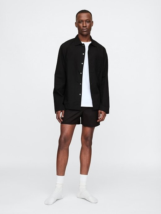 Camisa de pijama grande de popeline Camisa de pijama grande de popeline