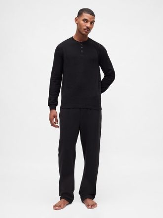 Camisa de pijama Henley Rib