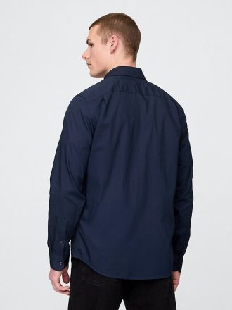 Camisa de popeline para o dia todo com ajuste clássico