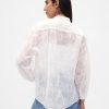 Camisa floral de voile transparente