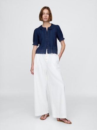 Camisa Gap × DÔEN com ilhós