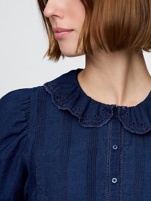 Camisa Gap × DÔEN com ilhós Camisa Gap × DÔEN com ilhós