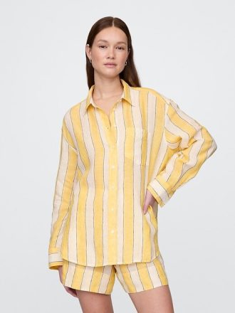 Camisa grande 100% linho