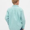 Camisa infantil de popeline de algodão orgânico relaxada