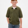 Camisa infantil Johnny-Collar Waffle