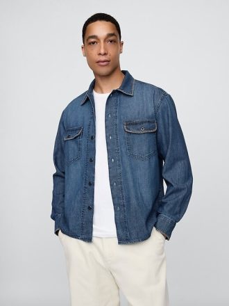 Camisa jeans bordada