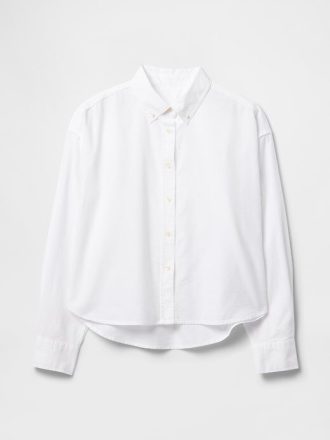 Camisa Oxford Cropped Grande de Algodão Orgânico