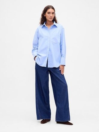 Camisa Oxford de algodão orgânico grande Camisa Oxford de algodão orgânico grande