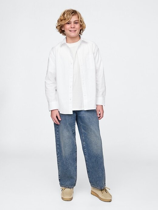 Camisa Oxford Relaxada Infantil Camisa Oxford Relaxada Infantil