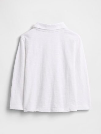 Camisa polo de algodão orgânico para bebês e crianças pequenas