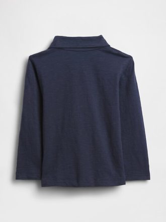 Camisa polo de algodão orgânico para bebês e crianças pequenas