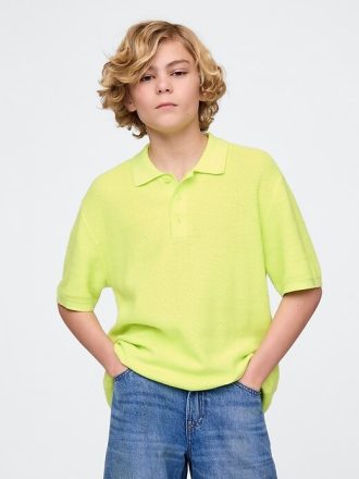 Camisa polo infantil relaxada