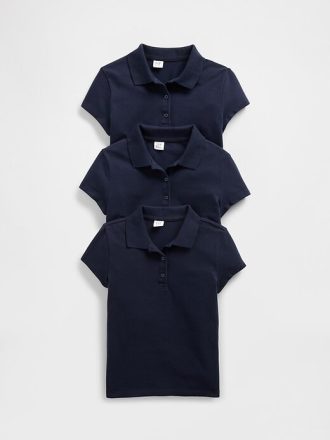 Camisa polo infantil uniforme (pacote com 3)