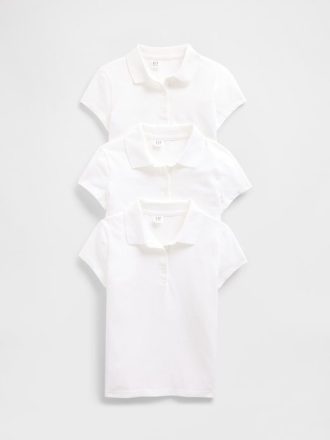 Camisa polo infantil uniforme (pacote com 3)