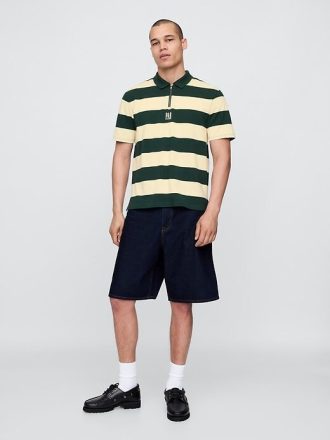 Camisa polo listrada com logotipo Gap × Malbon