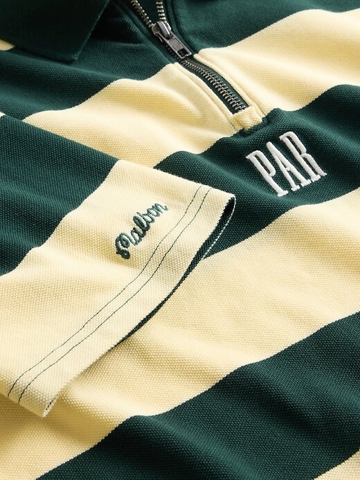 Camisa polo listrada com logotipo Gap × Malbon Camisa polo listrada com logotipo Gap × Malbon