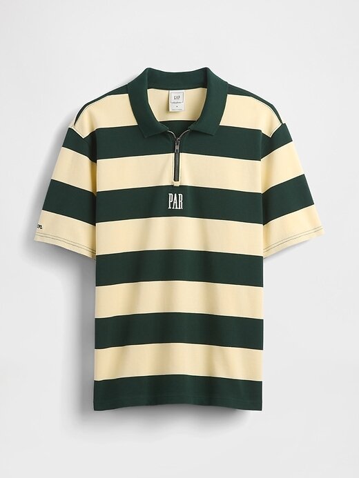 Camisa polo listrada com logotipo Gap × Malbon Camisa polo listrada com logotipo Gap × Malbon