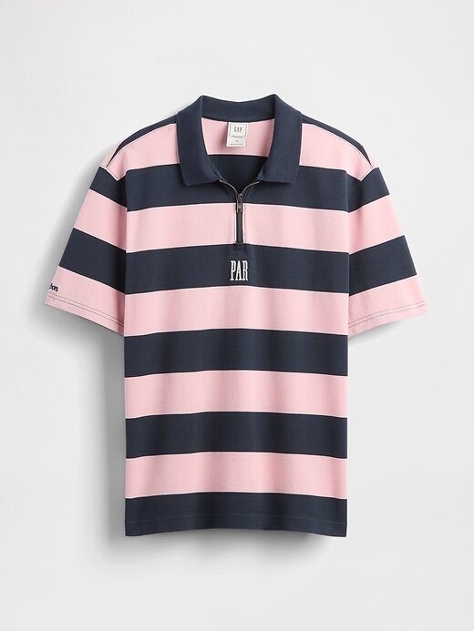 Camisa polo listrada com logotipo Gap × Malbon Camisa polo listrada com logotipo Gap × Malbon