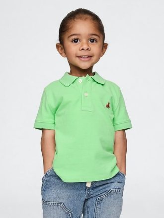 Camisa polo piquê para bebês e crianças pequenas
