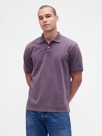 Camisa polo piquê relaxada