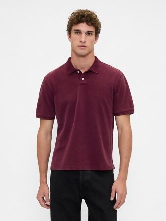 Camisa polo piquê relaxada