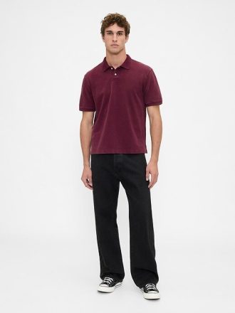 Camisa polo piquê relaxada