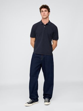 Camisa polo piquê relaxada