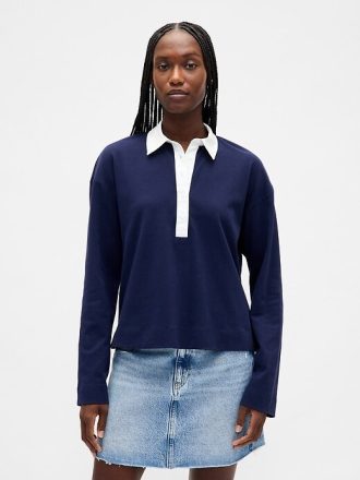 Camisa polo vintagesoft de algodão orgânico e peso pesado