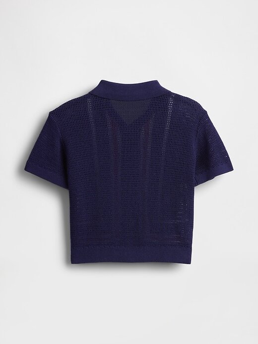 Camisa suéter listrada com borda para bebês e crianças pequenas Camisa suéter listrada com borda para bebês e crianças pequenas