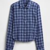 Camisa xadrez de flanela justa