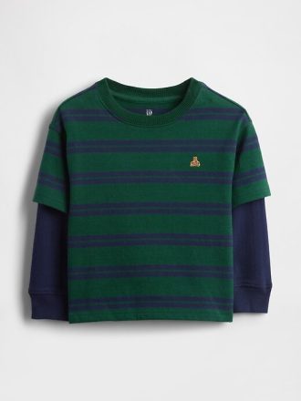 Camiseta 2 em 1 para bebês e crianças pequenas, super leve e resistente