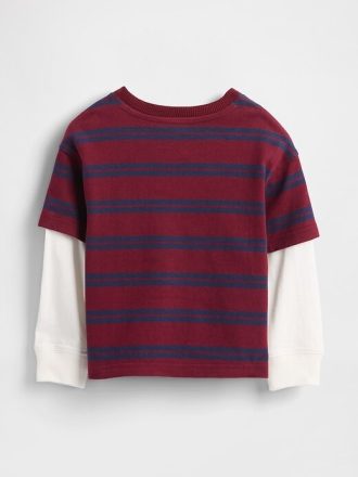 Camiseta 2 em 1 para bebês e crianças pequenas, super leve e resistente