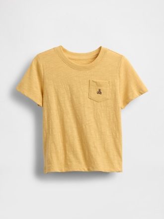 Camiseta com bolso para bebês e crianças pequenas