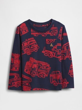 Camiseta com bolso para bebês e crianças pequenas