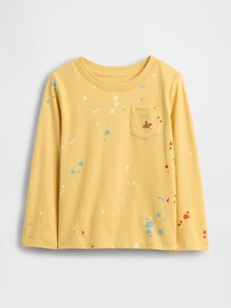 Camiseta com bolso para bebês e crianças pequenas