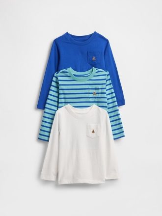 Camiseta com bolso para bebês e crianças pequenas