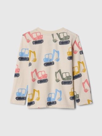 Camiseta com bolso para bebês e crianças pequenas