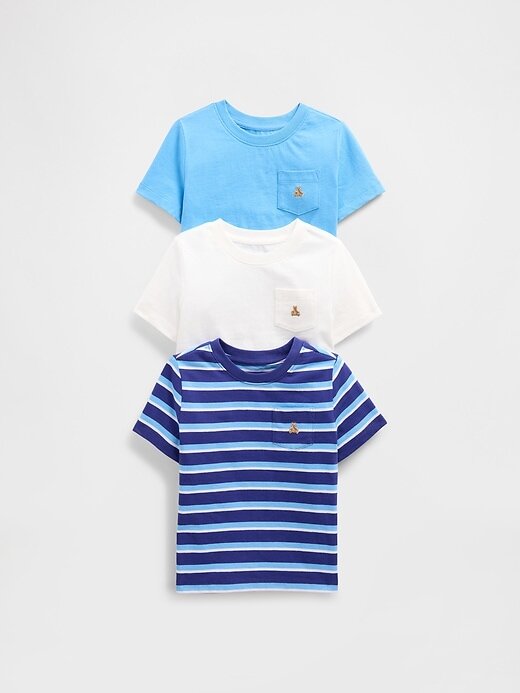 Camiseta com bolso para bebês e crianças pequenas (pacote com 3) Camiseta com bolso para bebês e crianças pequenas (pacote com 3)