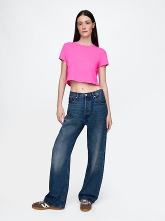 Camiseta Crop VintageSoft de Algodão Orgânico