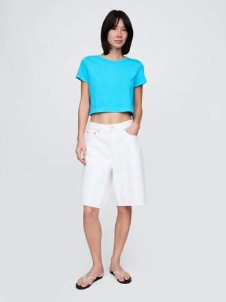 Camiseta Crop VintageSoft de Algodão Orgânico