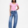Camiseta Cropped Moderna com Decote Redondo Camiseta Cropped Moderna com Decote Redondo