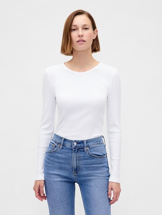 Camiseta Cropped Moderna Rib Camiseta Cropped Moderna Rib