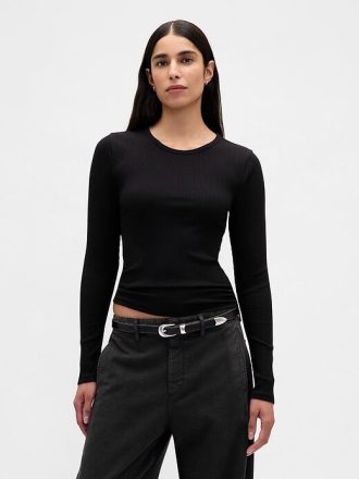 Camiseta Cropped Moderna Rib