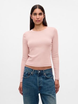 Camiseta Cropped Moderna Rib