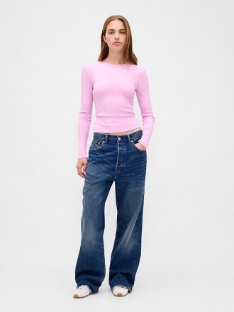 Camiseta Cropped Moderna Rib