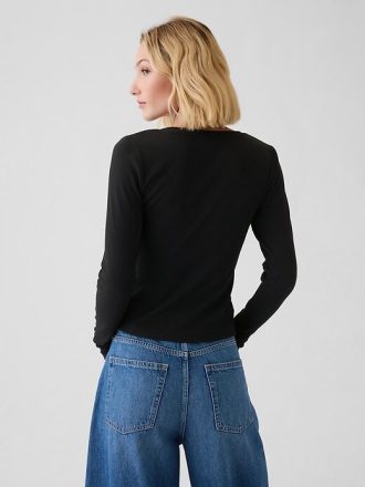 Camiseta Cropped Moderna Rib