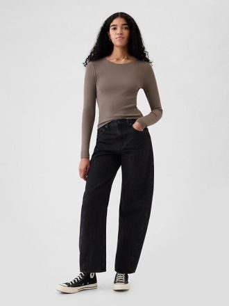 Camiseta Cropped Moderna Rib