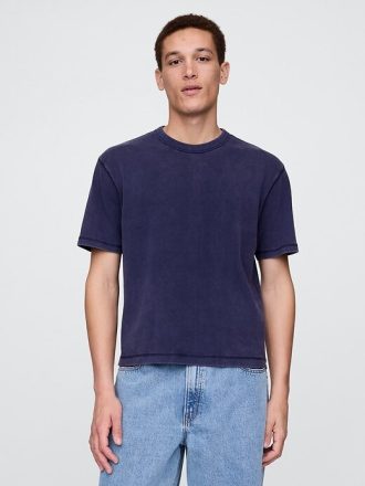 Camiseta curta adulta pesada