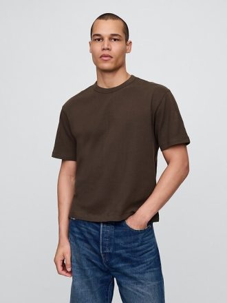 Camiseta curta adulta pesada